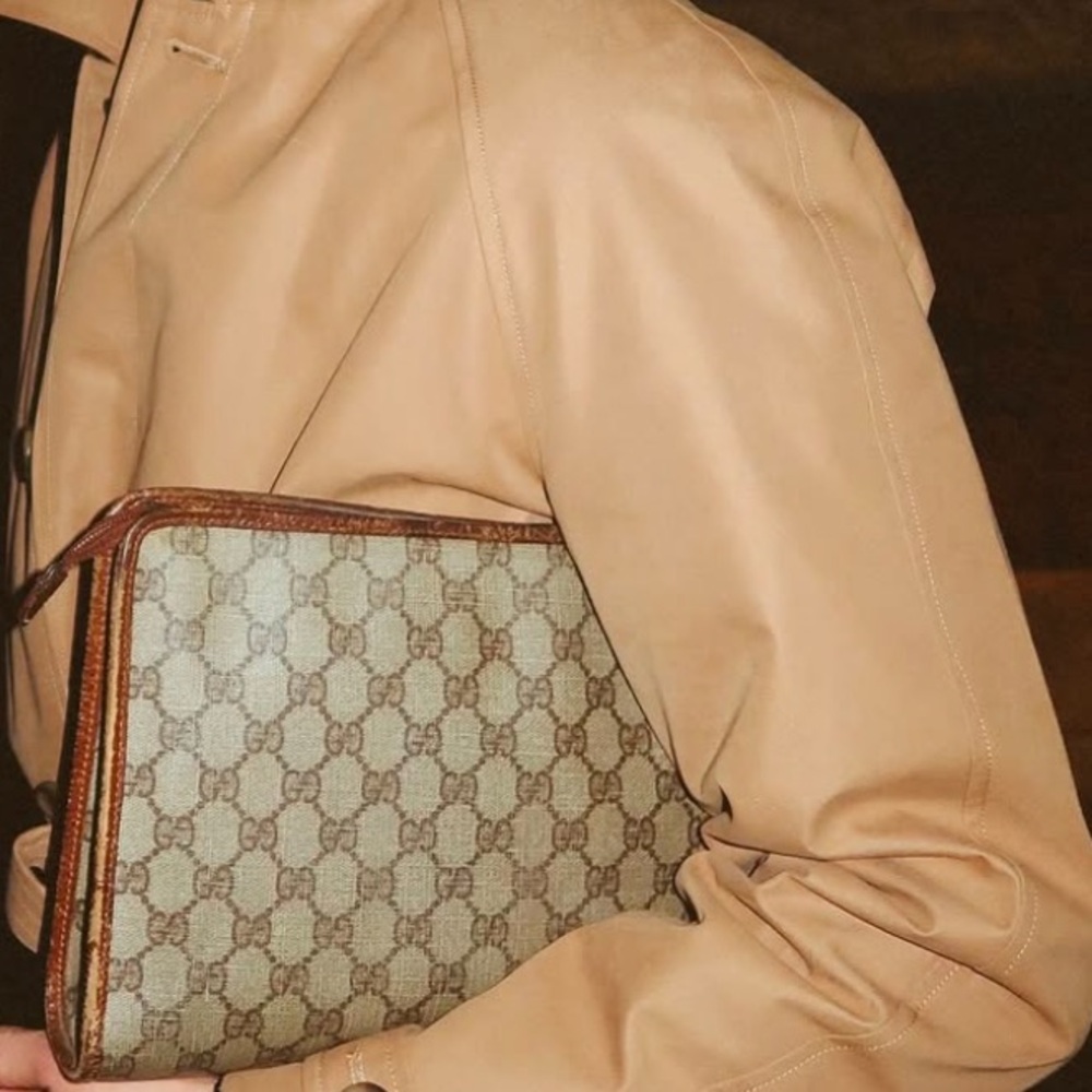 Vintage Gucci monogram pouch